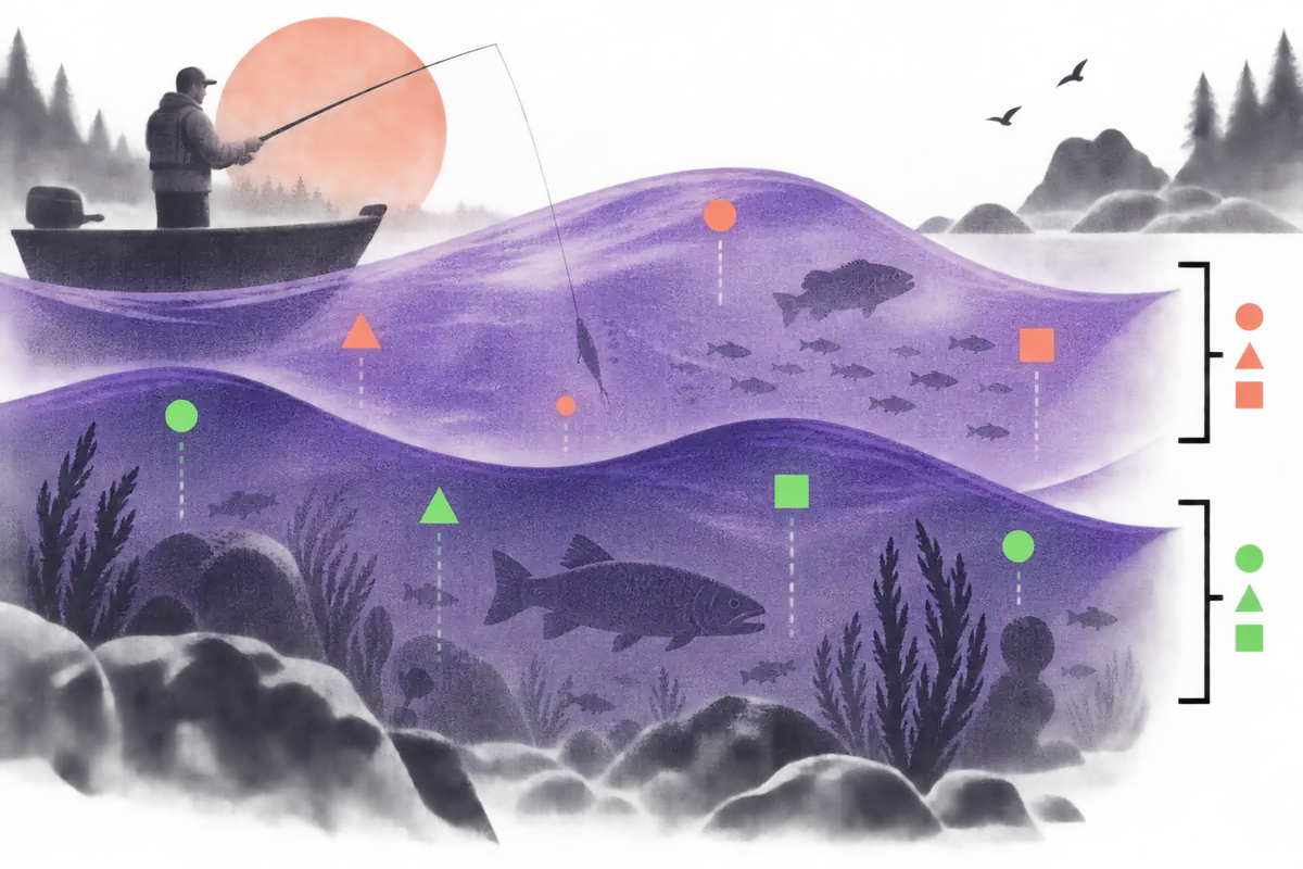 Abstract editorial study for Big Bass Splash